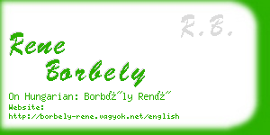 rene borbely business card